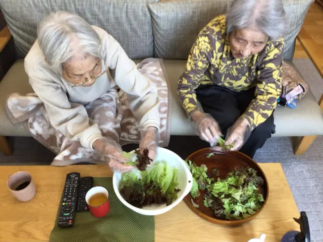 今日はユニット調理とおやつ作りをしました。本日は男2人で作った男飯です❗️入居者さんが玉ねぎの皮を剥いたり、混ぜたりいっぱいお手伝いをしてくれました❤️ハンバーグやサラダを作りました🤤昼食中美味しいか聞くと「おいしい」と言われた為作った甲斐がありました^ ^ 
おやつもクレープを作り、入居者さん皆んな笑顔で食べまた😄  #ゆとりの郷 #一宮市 #特別養護老人ホーム#ユニットリーダー実地研修施設